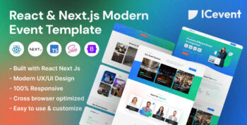 ICevent – Modern Event React Next.js Template