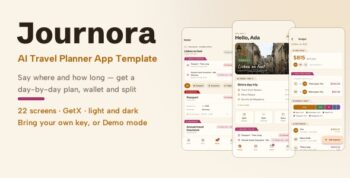 Journora | Flutter AI Travel Planner App Template