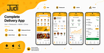 Judi | Multi-Restaurant Food Delivery System With Flutter and PHP
