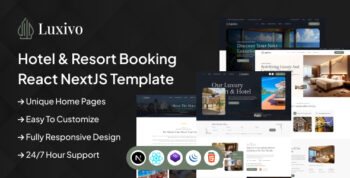 Luxivo - Hotel & Resort Booking React NextJS Template