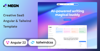Megn - Creative SaaS Angular & Tailwind CSS Template