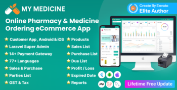MyMedicine - Pharmacy Management PHP Script with Flutter Mobile App