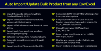 Prestashop Import Product with Csv/Excel - Product Importer Module