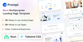 Prompt - Tailwind CSS Nuxt 4 Multipurpose Landing Template