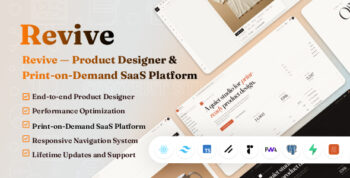 Revive — Product Designer & Print-on-Demand SaaS Platform JS Script