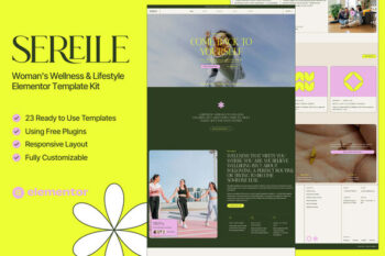 Serelle — Womens Wellness & Lifestyle Elementor Template Kit