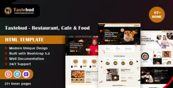 Tastebud - Restaurant, Cafe & Food HTML Template