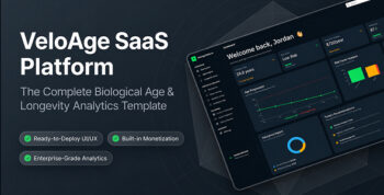 VeloAge - Biological Age Tracking & Health Analytics React Dashboard Template