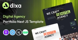 Adixa – Digital Agency Portfolio Next JS Template