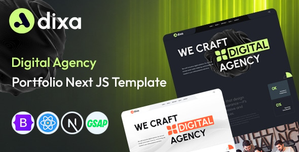 Adixa – Digital Agency Portfolio Next JS Template