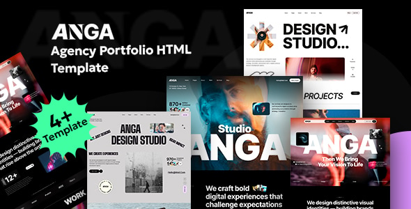 ANGA – Creative Agency & Portfolio HTML Template