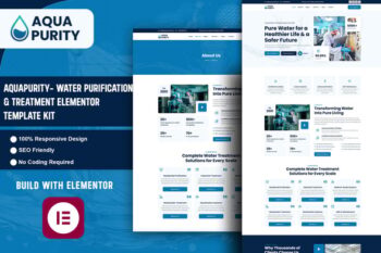 Aquapurity - Water Purification & Treatment Elementor Template Kit