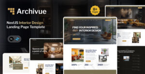 Archivue - NextJS Interior Design Landing Page Template