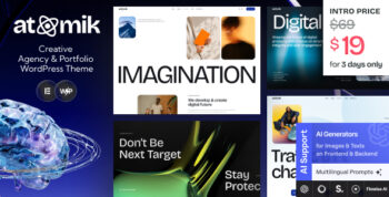 Atomik - 100% Atomic Elementor WordPress Theme for Creative Agency & Portfolio