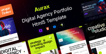 Aurax - Digital Agency Portfolio HTML Template