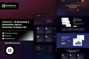 Automexa - AI Marketing & Automation Agency Elementor Template Kit