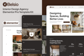 Belsio - Interior Design Agency Elementor Pro Template Kit