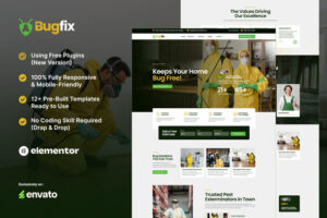 BugFix - Pest Control & Disinsection Services Elementor Template Kit