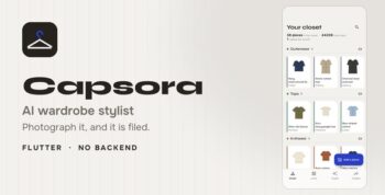 Capsora | Flutter AI Wardrobe Stylist App Template