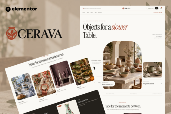 Cerava - Ceramic & Pottery Store WooCommerce Elementor Pro Template Kit