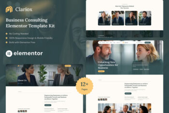 Clariox  - Business Consulting Elementor Template Kit