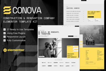 Conova — Construction & Renovation Company Elementor Template Kit