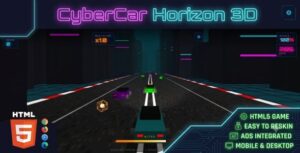 CyberCar Horizon 3D | Cyberpunk Endless Highway Car Racing HTML5 Game