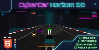CyberCar Horizon 3D | Cyberpunk Endless Highway Car Racing HTML5 Game