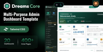 Dreams Core - Multi Purpose Tailwind CSS Admin HTML Template