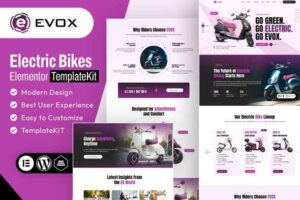 Evox - Electric Bikes Elementor Template Kit
