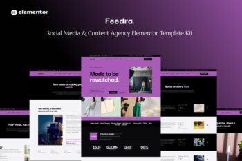 Feedra - Social Media & Content Agency Elementor Template Kit