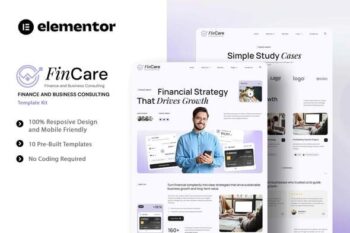 Fincare - Finance & Business Consulting Elementor Template Kit