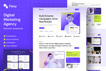 Flexy - Digital Marketing Agency Elementor Template Kit