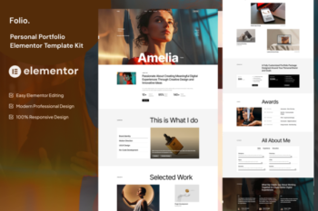 Folio - Personal Portfolio Elementor Template Kit