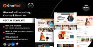 Givewell – Fundraising, Charity & Donation Next.js Template