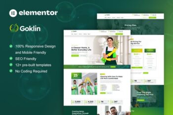 Goklin - Cleaning Service Elementor Pro Template Kit
