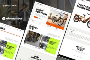 Haraka – Electric Bike Store Elementor Pro Template Kit