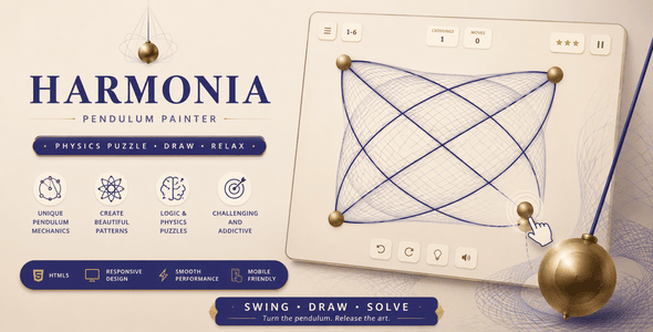 Harmonia | HTML5 Pendulum Painter Physics Puzzle Game