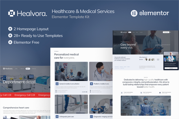Healvora - Healthcare & Medical Services Elementor Template Kit