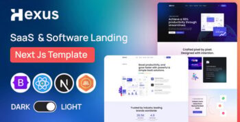 Hexus – SaaS Landing Page Next JS Template