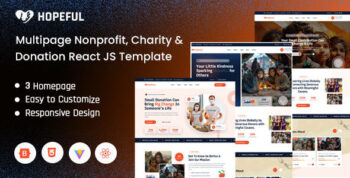 Hopeful - React Multipage Nonprofit Charity & Donation Template