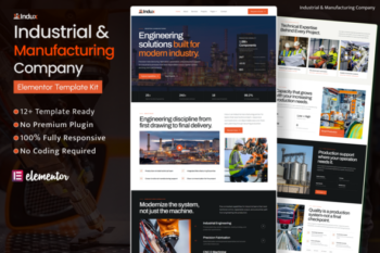 Indux - Industrial & Manufacturing Company Elementor Template Kit