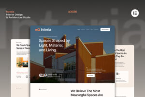 Interia - Interior Design & Architecture Studio Website Elementor Template Kits