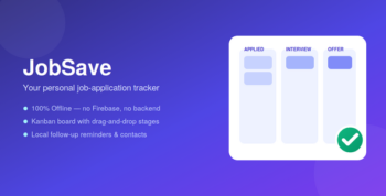 JobSave | Job Application Tracker and Kanban Board Flutter App (No Firebase)