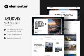 Jourvix - Tour & Travel Agency Elementor Template Kit