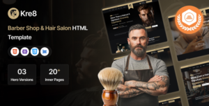Kre8 | Barber & Hair Salon HTML Template