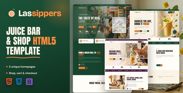 Lassippers - Juice Bar & Shop HTML5 Template