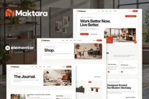 Maktara - Office Furniture & Workspace Store Elementor Pro Template Kit