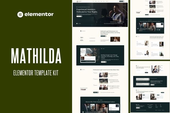 Mathilda - Lawyer & Attorney Service Elementor Template Kit