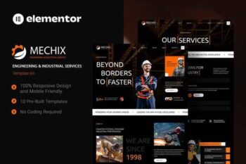 Mechix - Engineering & Industrial Services Elementor Template Kit